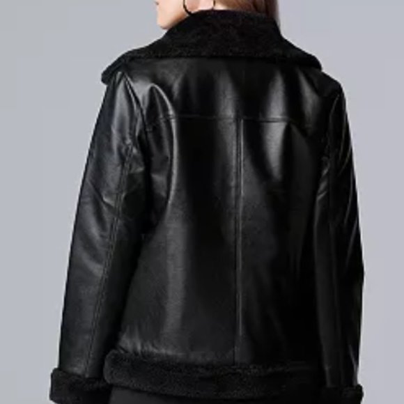 Verra Wang Black Faux Shearling Jacket XXL- New W/O Tags- Still in Store! - Picture 2 of 8